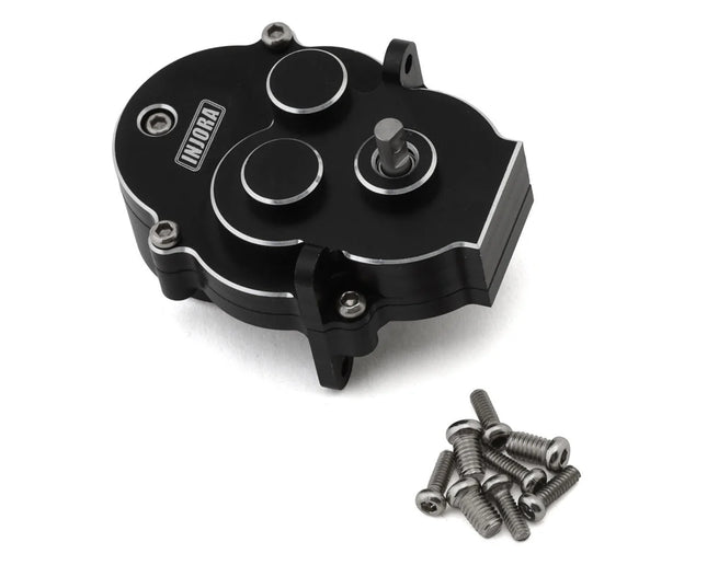 Injora 4M-99BK 370-Size Motor Aluminum Transmission Housing Set for Traxxas® TRX4M™ (Black) w/Steel Gears INJ4M-99BK