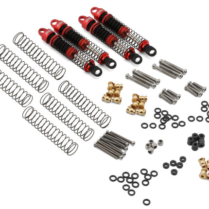Injora ASC18-10RD-4 Ascent18/Venture 18 Long Travel 59mm Aluminum Oil-Filled Shocks (Red) (4) INJASC18-10RD-4