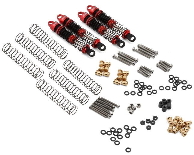 Injora ASC18-10RD-4 Ascent18/Venture 18 Long Travel 59mm Aluminum Oil-Filled Shocks (Red) (4) INJASC18-10RD-4