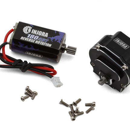 Injora Redcat Ascent-18 CNC-Aluminum Transmission Assembly (Underdrive 45.83%) (24/1 Ratio) w/180 Brushed Motor (48T) INJASC18-14UD-48T