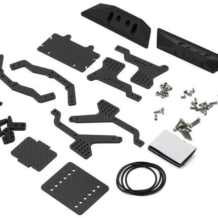 Injora Redcat Ascent-18 LCG Carbon Fiber Chassis Kit w/Rock Sliders & Double Decker Tray INJASC18-16B-17