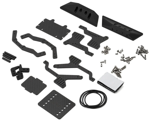 Injora Redcat Ascent-18 LCG Carbon Fiber Chassis Kit w/Rock Sliders & Double Decker Tray INJASC18-16B-17