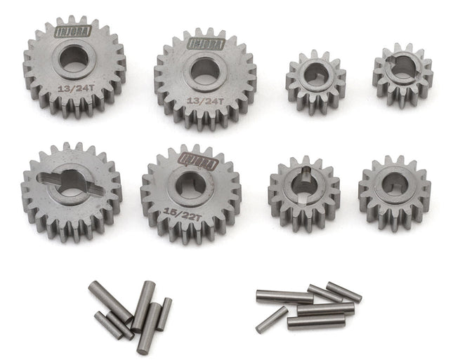 Injora ASC18-22-24T Redcat Ascent-18 Stainless Steel Overdrive & Underdrive Portal Gears Set (15T/22T Overdrive 12%) (13T/24T Underdrive 11%) INJASC18-22-24T