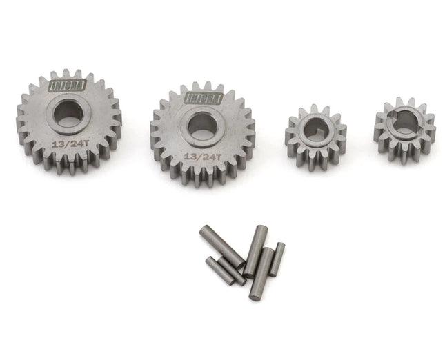 Injora Redcat Ascent-18 Stainless Steel Underdrive Rear Portal Gears Set (13T/24T) (Underdrive 11%) (Stock Rear Ratio) INJASC18-24T