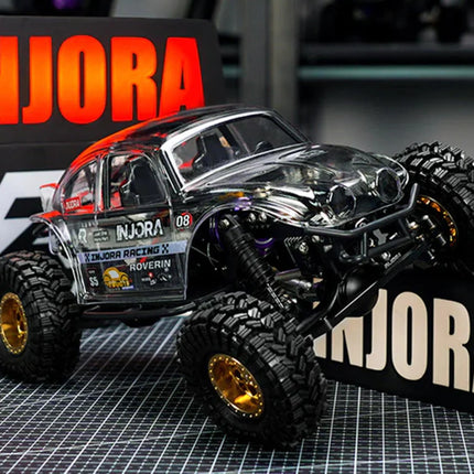 Injora BUG18-CL-111 BUG18 Crawler Body Set for Traxxas® TRX-4M™ (Clear) (155mm Wheelbase) w/(INJ4M-111) Aluminum Universal LCG Chassis INJBUG18-CL-111