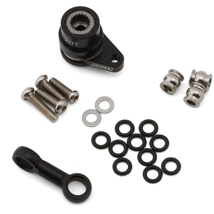 Injora GROM-10BK Arrma Grom Aluminum Servo Saver Set (Black) (20T) INJGROM-10BK