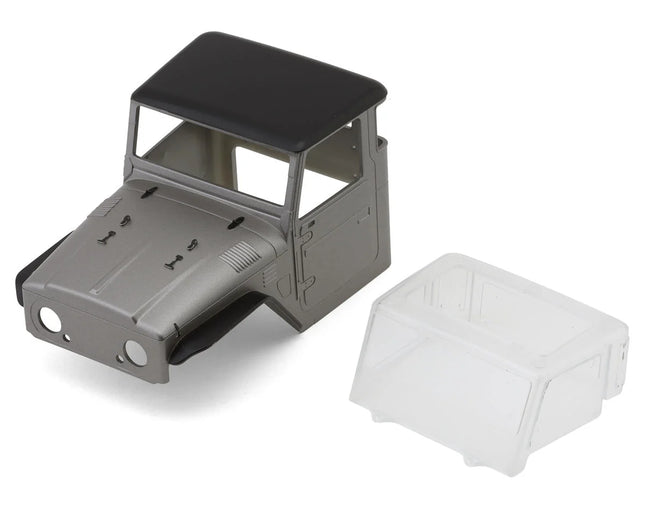 Injora IR40 Half Truck Hard Pre-Painted Body Set for Traxxas® TRX-4M® (Grey) (Defender®/Bronco®) w/Bed Rack & LED Lights INJIR40-GL