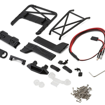 Injora IR40 Half Truck Hard Pre-Painted Body Set for Traxxas® TRX-4M® (Grey) (Defender®/Bronco®) w/Bed Rack & LED Lights INJIR40-GL