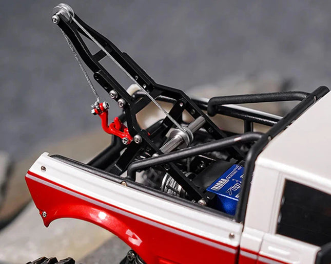 Injora  1/18 Tow Truck Crane Kit & INJS2065-360 Winch Servo for Traxxas® TRX-4M® (Black) INJS2065-360-115BK