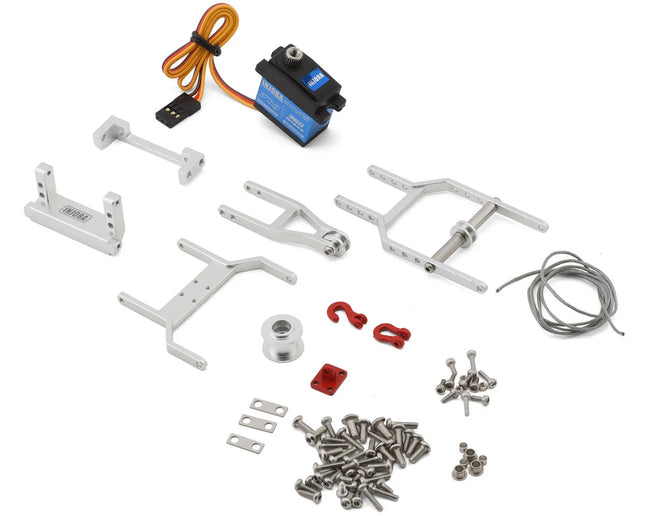 Injora 1/18 Tow Truck Crane Kit & INJS2065-360 Winch Servo for Traxxas® TRX-4M® (Silver) INJS2065-360-115SR