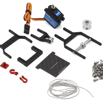 Injora Axial SCX24 1/24 Tow Truck Crane Kit & INJS2065-360 Winch Servo (Black) INJS2065-360-194BK