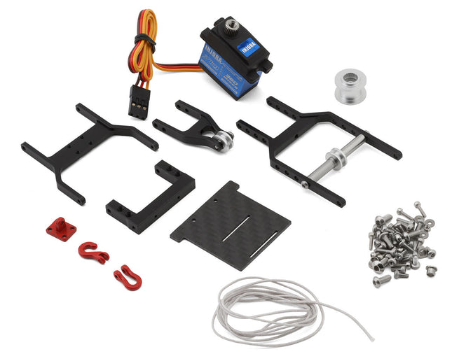 Injora Axial SCX24 1/24 Tow Truck Crane Kit & INJS2065-360 Winch Servo (Black) INJS2065-360-194BK