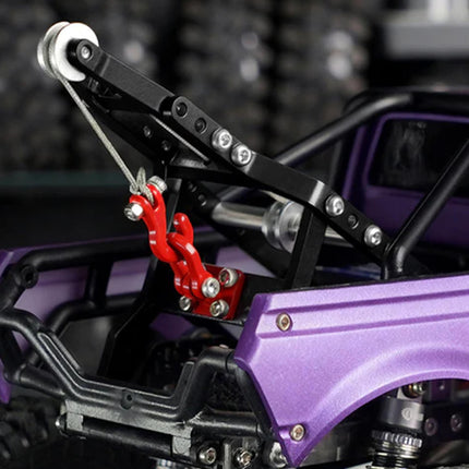 Injora Axial SCX24 1/24 Tow Truck Crane Kit & INJS2065-360 Winch Servo (Black) INJS2065-360-194BK