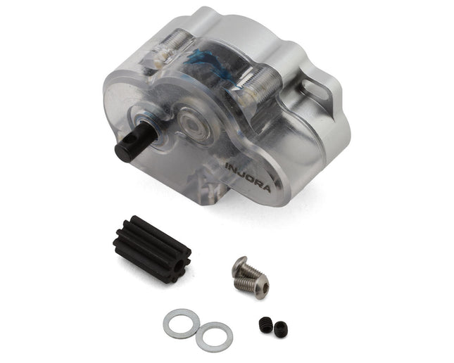 Injora SCX10-2-13 Axial SCX10 II LCG Aluminum Transmission Assembly Set w/Clear Cover INJSCX10-2-13