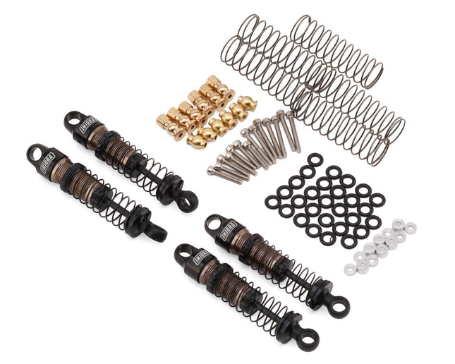 Injora SCX24-179BK Aluminum 40mm Threaded Big Bore Oil-Filled Shocks (4) (SCX24/FCX24M) INJSCX24-179BK