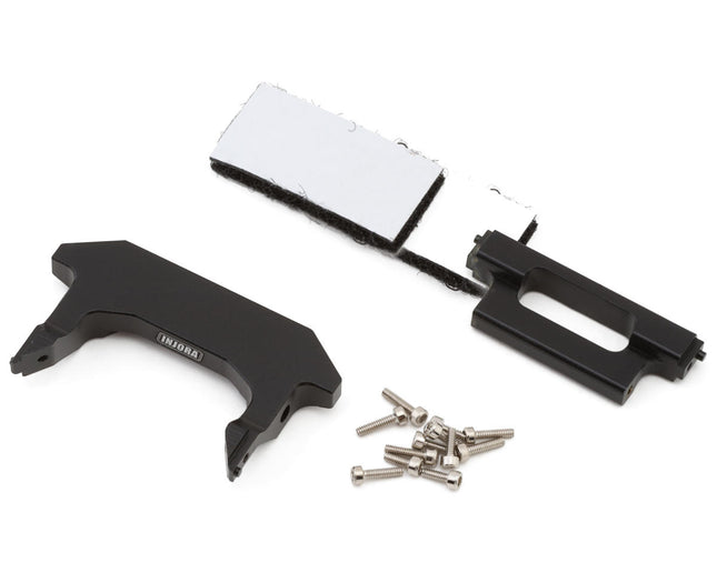 Injora Axial® SCX24 Aluminum Front Bumper & Rear Body Mount Set for IR60 Bodies (Black) SCX24-186
