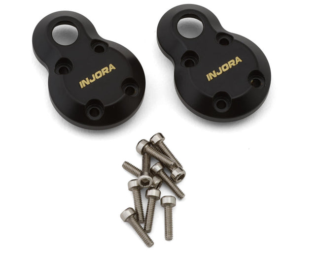 Injora INJSCX24-196 Axial SCX24 Planet Axle Brass Differential Covers (Black) (6.1g ea) (2) (Planet Axles Only) INJSCX24-196