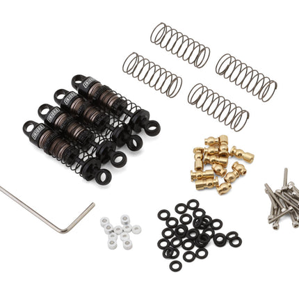 Injora SCX24-198BK Aluminum 36mm Threaded Big Bore Oil-Filled Shocks (4) (SCX24/FCX24M) INJSCX24-198BK