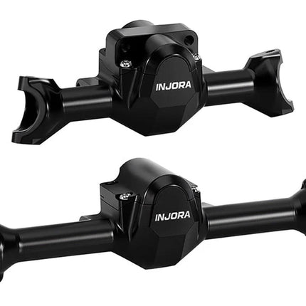 Injora SCX30-10BK Axial SCX30 Aluminum Front & Rear Axle Housings Set (Black) INJSCX30-10BK