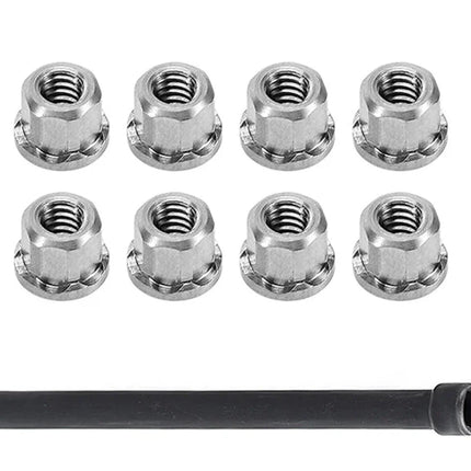 Injora SCX30-12-8 Axial SCX30 2mm Stainless Steel Wheel Nuts (8) INJSCX30-12-8