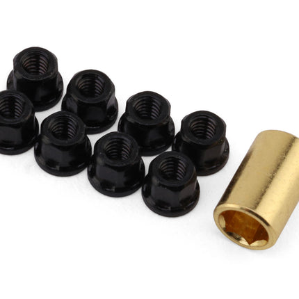 Injora INJSCX30-12-8BK Axial SCX30 2mm Stainless Steel Wheel Nuts (Black) (8)  INJSCX30-12-8BK
