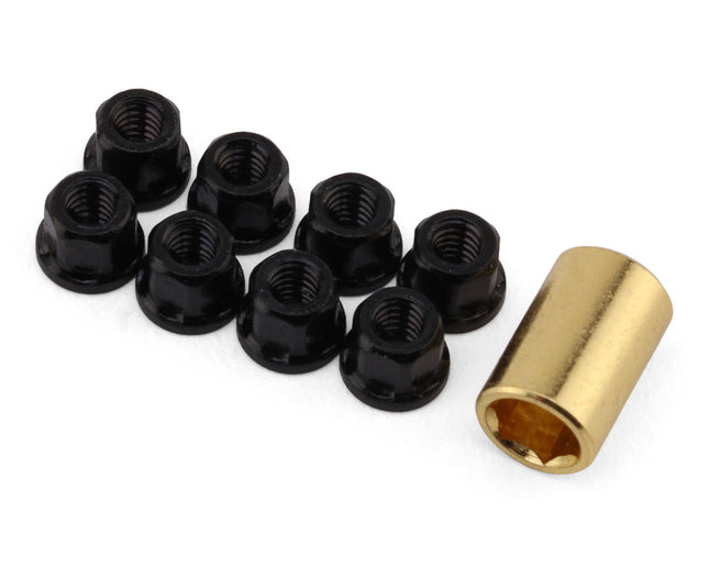 Injora INJSCX30-12-8BK Axial SCX30 2mm Stainless Steel Wheel Nuts (Black) (8)  INJSCX30-12-8BK