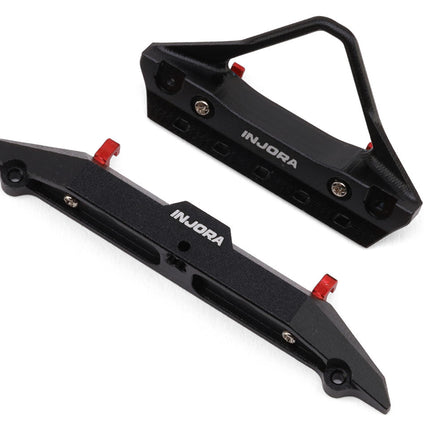Injora SCX30-2016FR Axial SCX30 Aluminum Stinger Bumpers Set (Black) (Jeep Wrangler JLU)  INJSCX30-2016FR