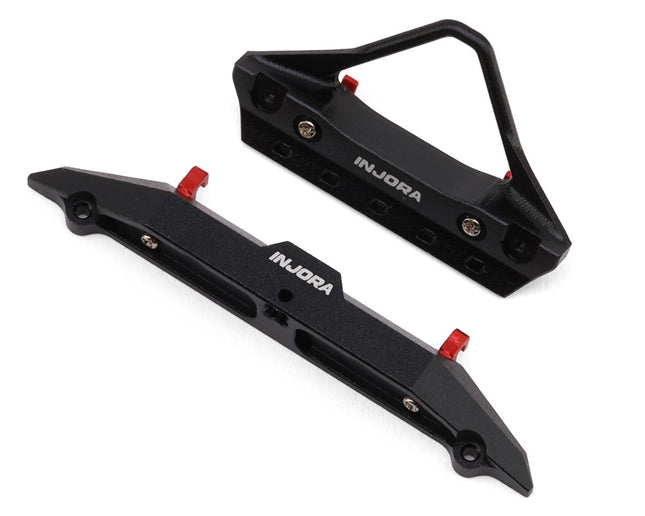 Injora SCX30-2016FR Axial SCX30 Aluminum Stinger Bumpers Set (Black) (Jeep Wrangler JLU)  INJSCX30-2016FR
