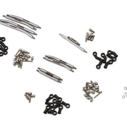 Injora SCX30-28-29 Axial SCX30 Steel High Clearance Suspension & Steering Links Set (Silver) INJSCX30-28-29