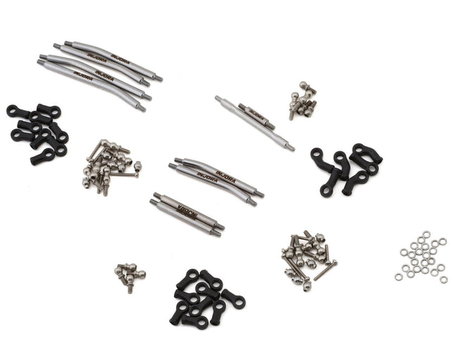 Injora SCX30-28-29 Axial SCX30 Steel High Clearance Suspension & Steering Links Set (Silver) INJSCX30-28-29