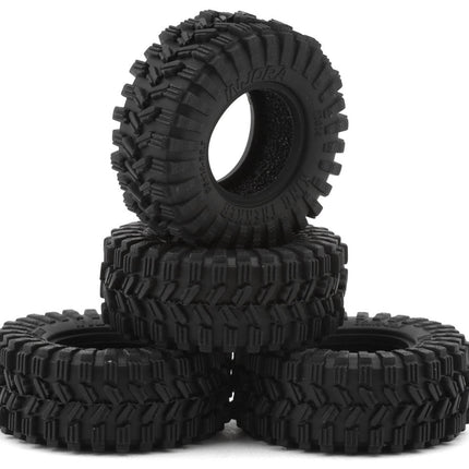 Injora T7014 0.7" King Trekker Micro Rock Crawler Tires (4) (35mm OD) (S5) w/Foam Inserts INJT7014