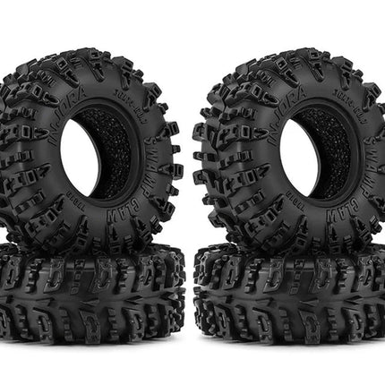 Injora T7019 Axial SCX30 0.7" Swamp Claw Micro Rock Crawler Tires (4) (36mm OD) (S5) w/Foam Inserts INJT7019
