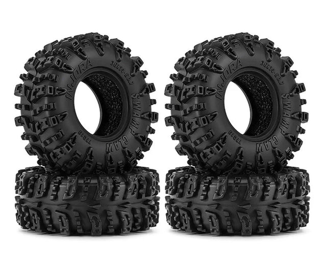 Injora T7019 Axial SCX30 0.7" Swamp Claw Micro Rock Crawler Tires (4) (36mm OD) (S5) w/Foam Inserts INJT7019