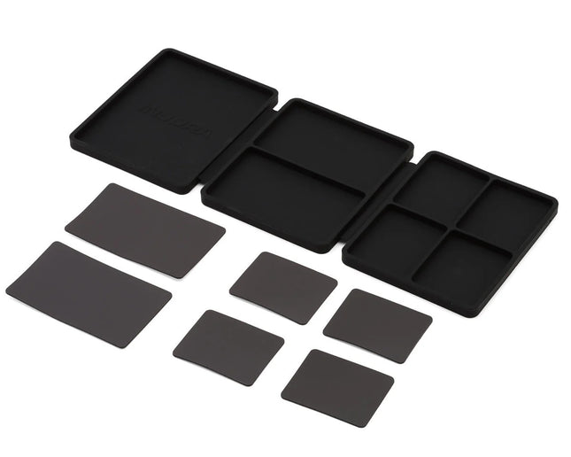 Injora Tool-69 Portable Tri-Fold Silicone Parts Tray (108x88mm) w/Magnetic Inserts INJTOOL-69