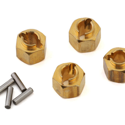 Injora TRX4M-02-5 Extended Brass Wheel Hexes for Traxxas TRX-4M (4) (1.25g ea) INJTRX4M-02-5