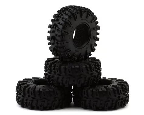 Injora 1.3" Swamp Claw M/T Micro Rock Crawler Tires Combo (4) (70mm OD) (S5) w/Super Soft Silicone Rubber Inserts