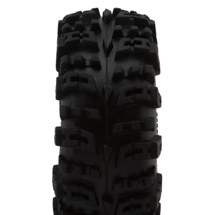 Injora 1.3" Deep Dish Brass Micro Crawler Beadlock Wheels w/Swamp Claw Tires (S5) (Black) (4) (68g ea) (70mm OD) INJYQW-1301BGD-1319