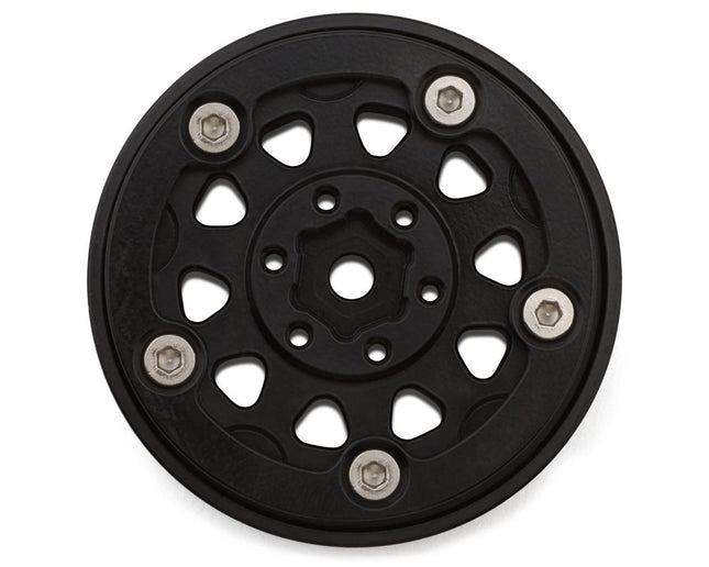 Injora 1.3" D-Slot Aluminum Micro Crawler Beadlock Wheels (27g ea) (Black/Black) (4) INJYQW-1305BK