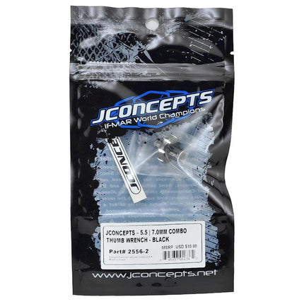 JConcepts 2556-2 Combo Thumb Wrench (5.5mm/7.0mm) (Black) JCO2556-2