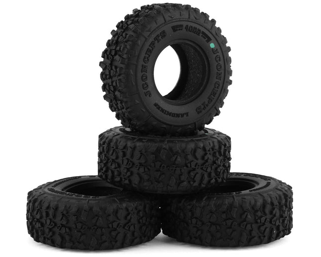 JConcepts 4022-02 Landmines 1.0" Micro Crawler Tires (4) (Green) JCO402202