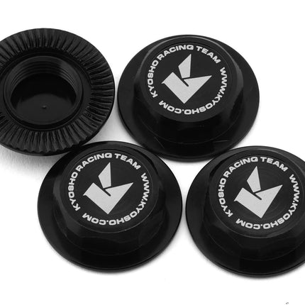 Kyosho IFW649GM Serrated Flanged Aluminum 17mm Capped Wheel Hex Nuts (Gunmetal) (4) KYOIFW649GM