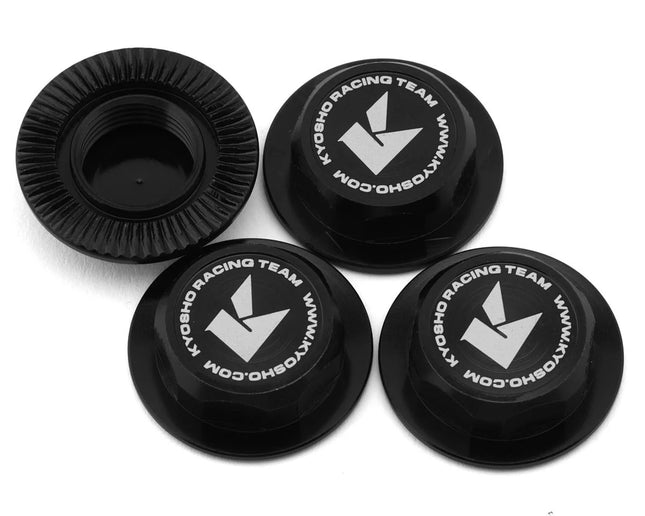Kyosho IFW649GM Serrated Flanged Aluminum 17mm Capped Wheel Hex Nuts (Gunmetal) (4) KYOIFW649GM