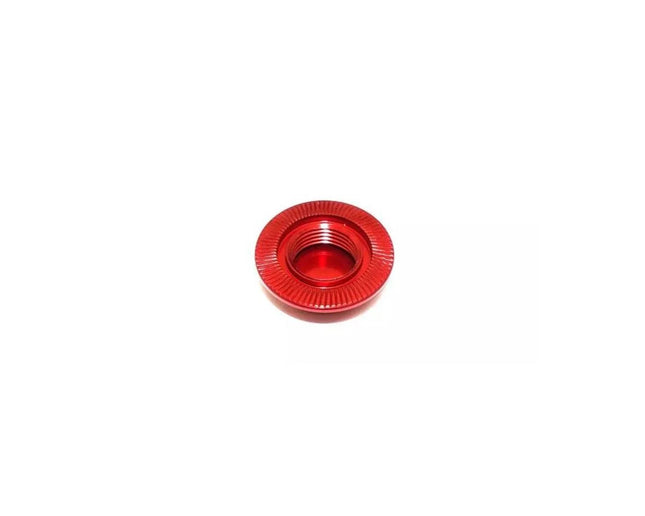 Kyosho IFW649R Serrated Flanged Aluminum 17mm Capped Wheel Hex Nuts (Red) (4) KYOIFW649R