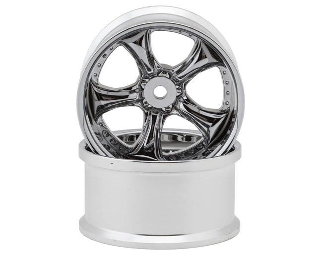 LAB Work LW-0906C Vs KF 1/10 Drift Wheels (Chrome) (2) (6mm Offset) w/12mm Hex LWH-LW-0906C