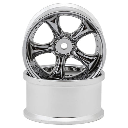 LAB Work LW-0908C Vs KF 1/10 Drift Wheels (Chrome) (2) (8mm Offset) w/12mm Hex LWH-LW-0908C