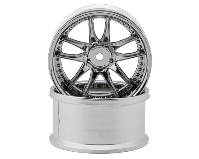 LAB Work LWS-0606C Emotion CR3P 1/10 Super High Traction Drift Wheels (6mm Offset) (Chrome) (2) w/12mm Hex LWH-LWS-0606C