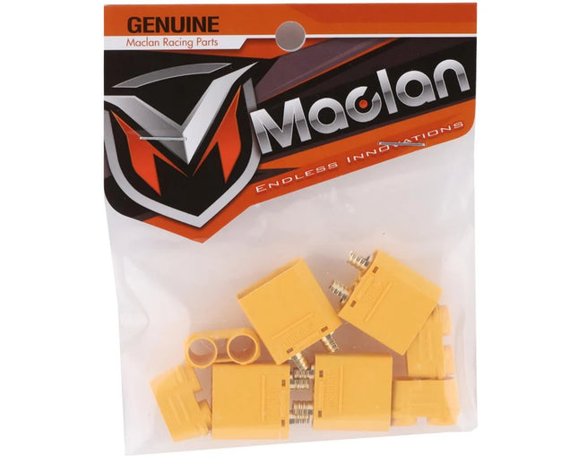 Maclan XT90 Connectors (4 Male) (Yellow) MCL4113