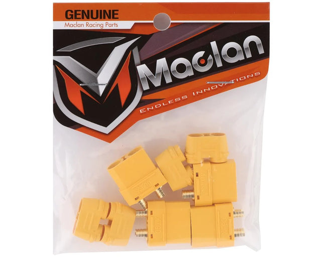 Maclan XT90 Connectors (4 Female) (Yellow) MCL4114
