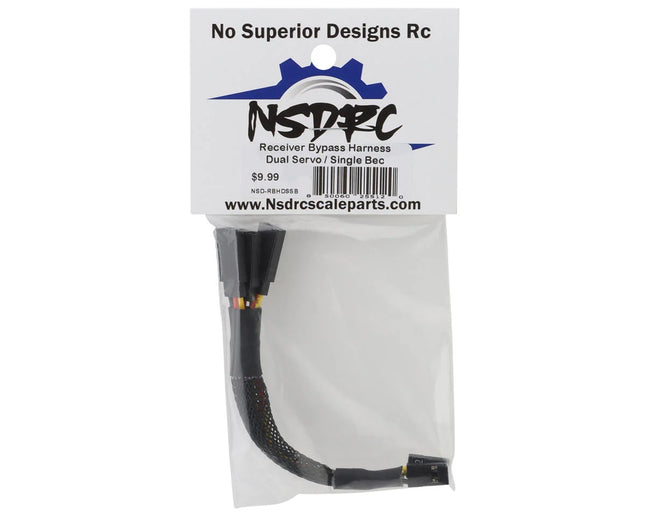 No Superior Designs RC NSD-DSSB RX Bypass Harness (Dual Servo/BEC) NSD-RBHDSSB