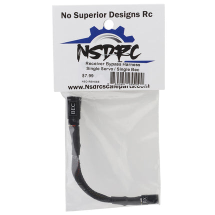 No Superior Designs RC RX Bypass Harness (Single Servo/BEC) NSD-RBHSSB